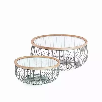 Set of 2 Cage Coffee Tables